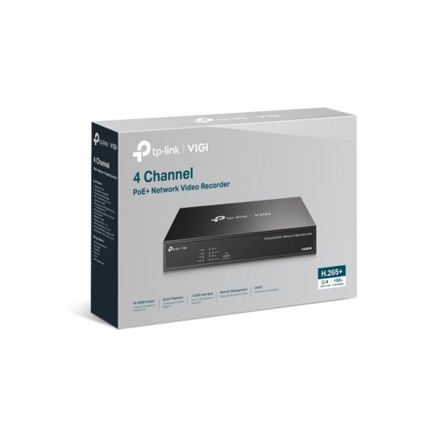 TP-Link - VIGI NVR1004H-4P-2TB Negro
