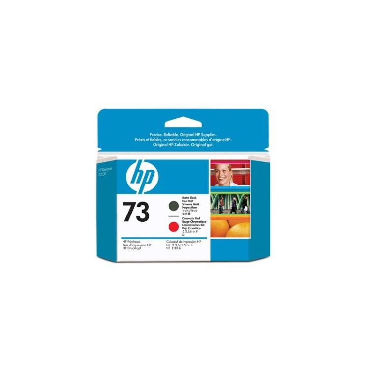 HP - Cabezal de impresión DesignJet 73 negro mate/rojo cromático