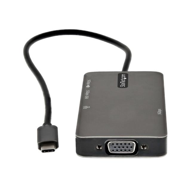 StarTech.com - Adaptador Multipuertos USB-C - Docking Station USB Tipo C a HDMI 4K30 o VGA 1080p - Replicador de Puertos USBC PD