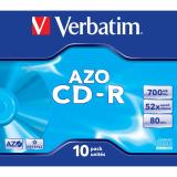 Verbatim - CD-R AZO Crystal 700 MB 52x 10 pieza(s)