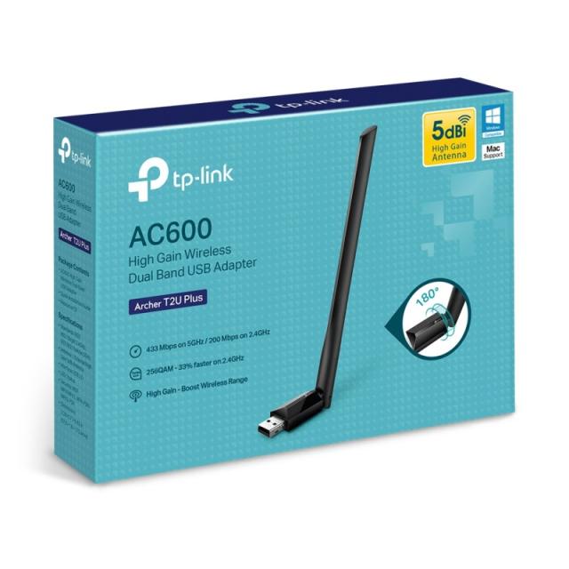 TP-Link - Archer T2U Plus Interno WLAN 600 Mbit/s - ARCHER T2U PLUS
