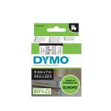 DYMO - D1 - Etiquetas estándar - Negro en claro - 6mm x 7m