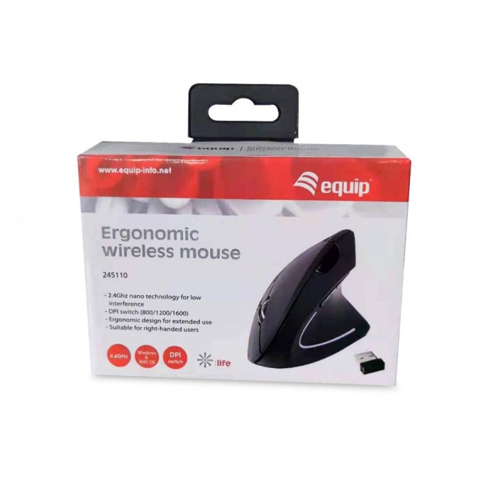 Equip - 245110 ratón mano derecha RF inalámbrico Óptico 1600 DPI