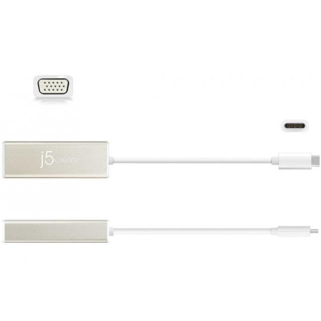 j5create - JCA111 Adaptador gráfico USB 1920 x 1080 Pixeles Aluminio, Blanco