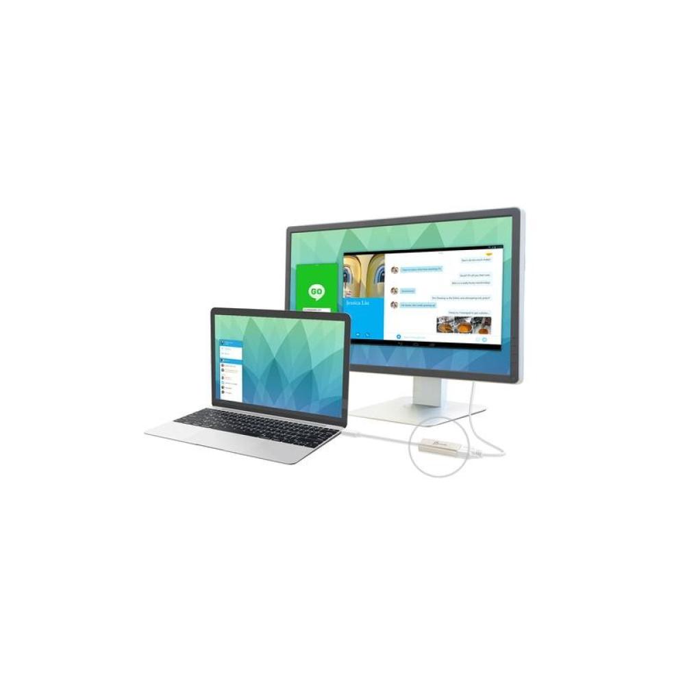 j5create - JCA111 Adaptador gráfico USB 1920 x 1080 Pixeles Aluminio, Blanco