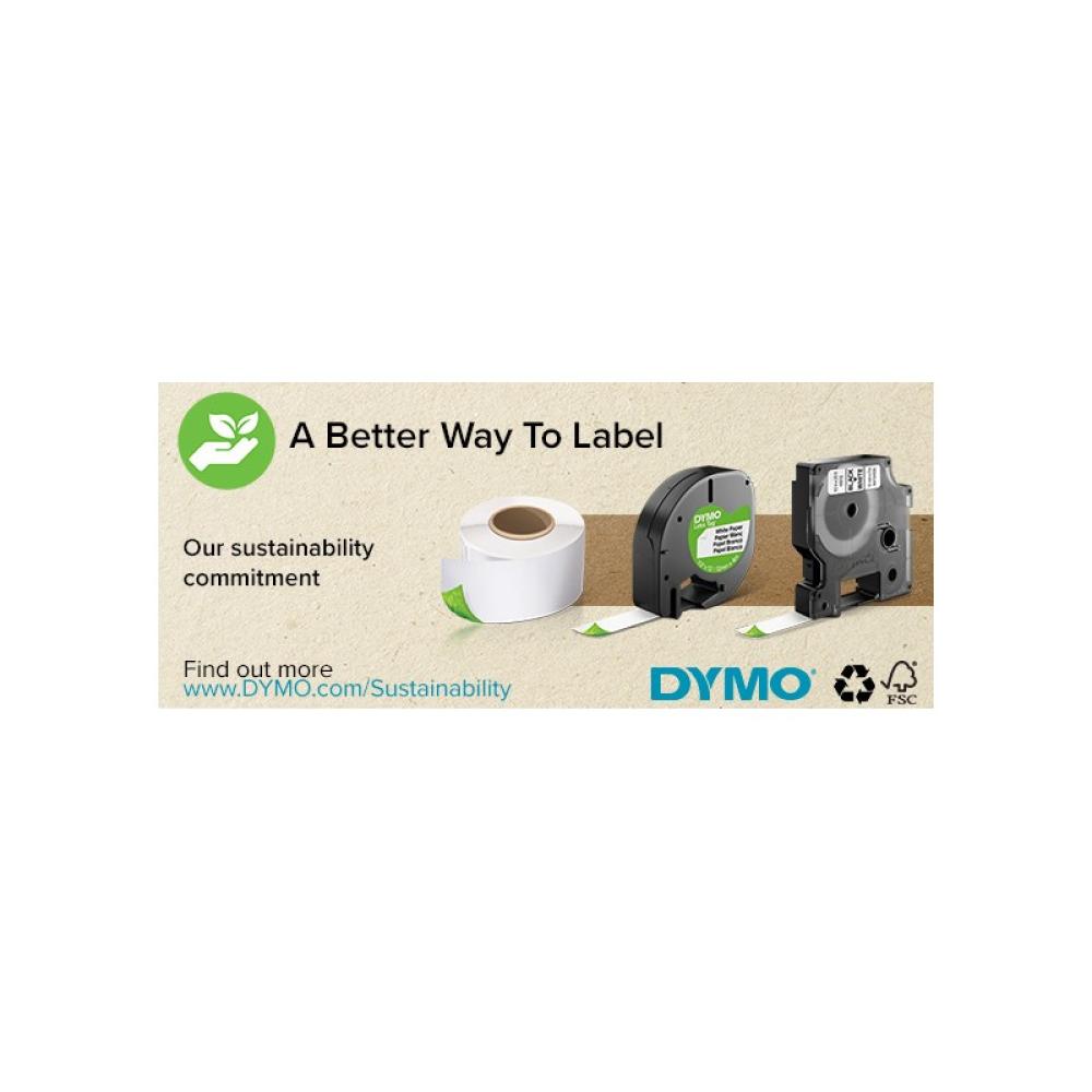 DYMO - D1 - Etiquetas estándar - Negro en claro - 6mm x 7m