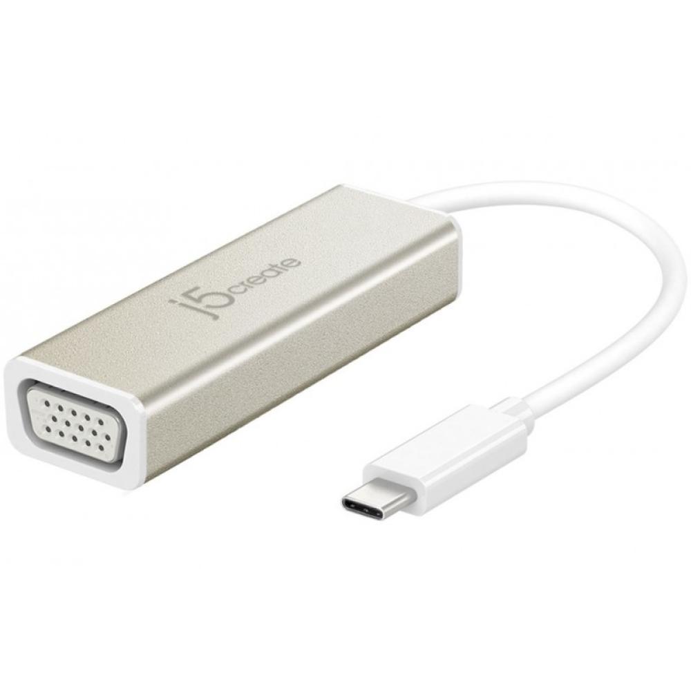 j5create - JCA111 Adaptador gráfico USB 1920 x 1080 Pixeles Aluminio, Blanco