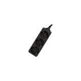 Ewent - EW3959 base múltiple 1,5 m 3 salidas AC Interior Negro
