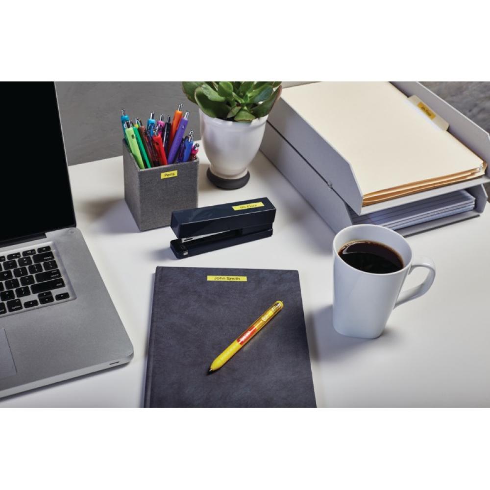 DYMO - D1 - Etiquetas estándar - Negro sobre amarillo - 12mm x 7m