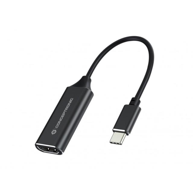 Conceptronic - ABBY03B adaptador de cable de vídeo HDMI tipo A (Estándar) USB Tipo C Negro