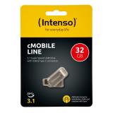 Intenso - cMobile Line unidad flash USB 32 GB USB Type-A / USB Type-C 3.2 Gen 1 (3.1 Gen 1) Plata