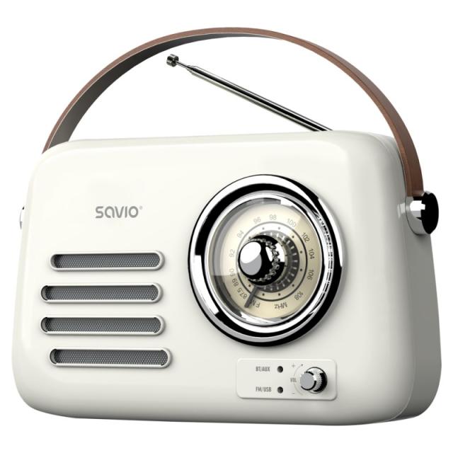 Savio - RS-02 radio Portátil Analógica Blanco