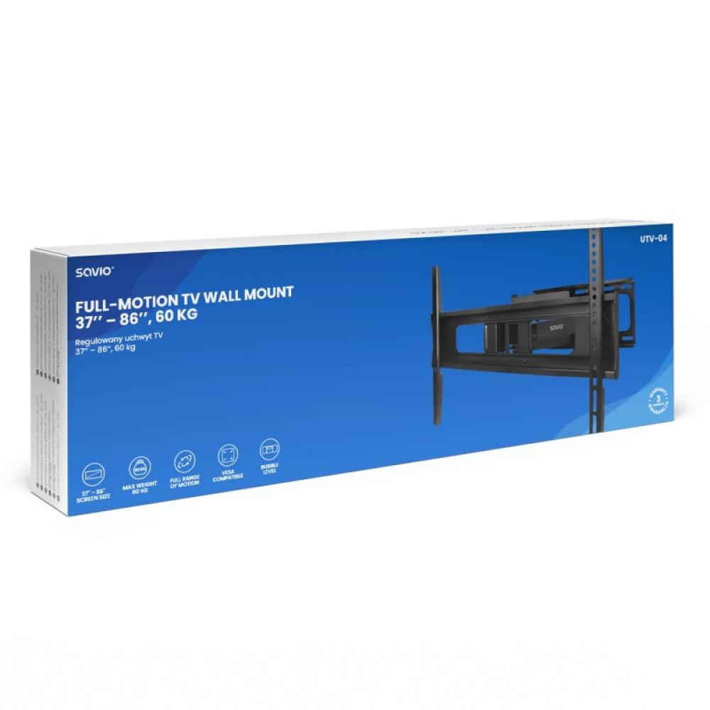 Savio - UTV-04 soporte para TV 2,18 m (86") Negro