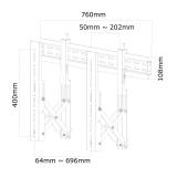 Neomounts - LED-VW1000BLACK Soporte de pared para videowall 40-75" - extraíble - máx 50 kg
