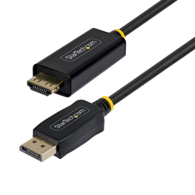 StarTech.com - Cable Adaptador DisplayPort a HDMI de 2m con Conectores de Agarre - 4K 60Hz con HDR - Conversor de Vídeo Unidirec