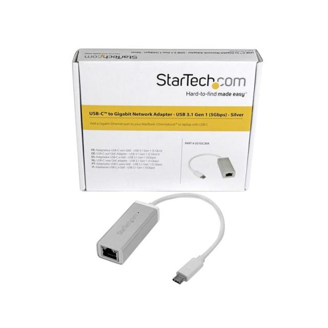 StarTech.com - Adaptador de red USB-C a Gigabit - Plateado