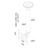 Neomounts - FPMA-C200 Soporte de techo para monitor/TV 10-40" - alt. 64-104 cm