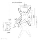 Neomounts - WL70-550BL14 Soporte de pared para monitor/TV 40-55" - resorte de gas - movimiento completo