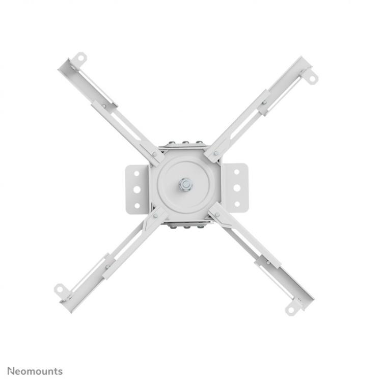 Neomounts - CL25-530WH1 Soporte de techo para proyector - alt. 25,5 cm - fácil montaje - movimiento completo