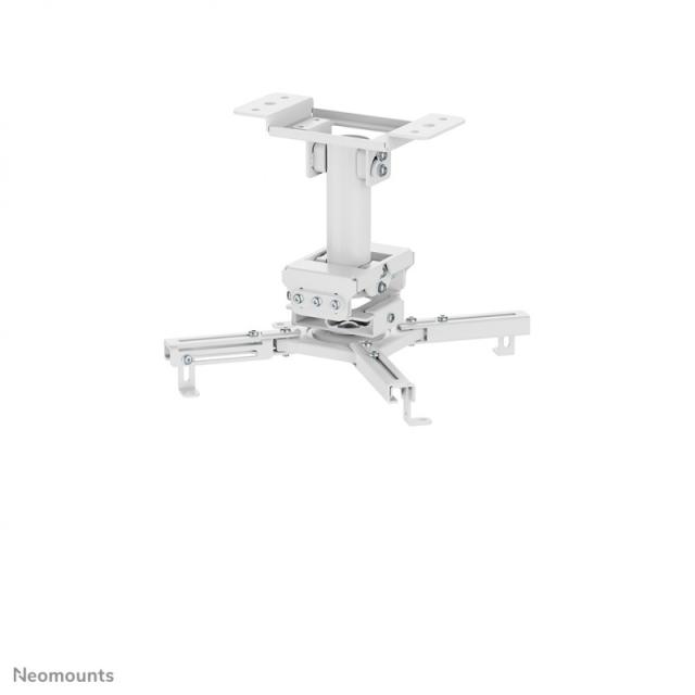 Neomounts - CL25-530WH1 Soporte de techo para proyector - alt. 25,5 cm - fácil montaje - movimiento completo