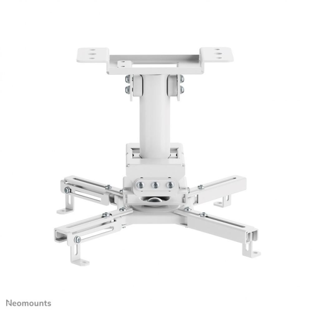Neomounts - CL25-530WH1 Soporte de techo para proyector - alt. 25,5 cm - fácil montaje - movimiento completo