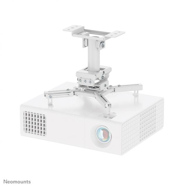 Neomounts - CL25-530WH1 Soporte de techo para proyector - alt. 25,5 cm - fácil montaje - movimiento completo