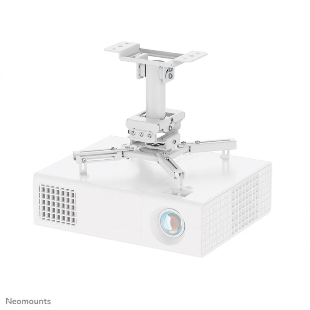 Neomounts - CL25-530WH1 Soporte de techo para proyector - alt. 25,5 cm - fácil montaje - movimiento completo