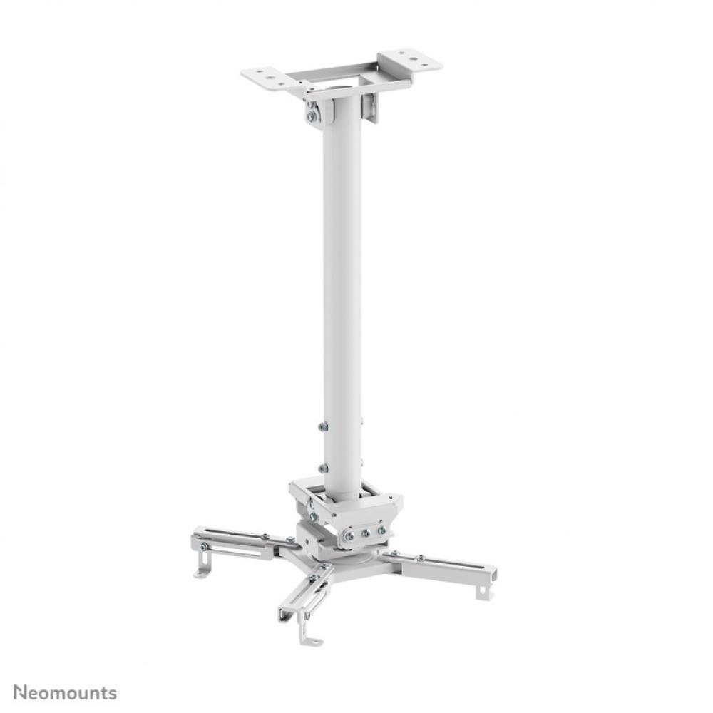 Neomounts - CL25-540WH1 Soporte de techo para proyector - alt. 60,5-90,5 cm - fácil montaje - movimiento completo