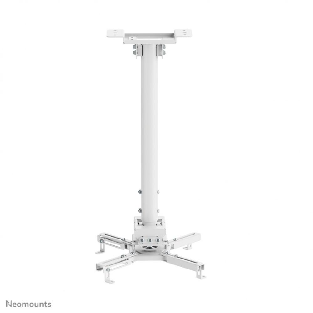Neomounts - CL25-540WH1 Soporte de techo para proyector - alt. 60,5-90,5 cm - fácil montaje - movimiento completo