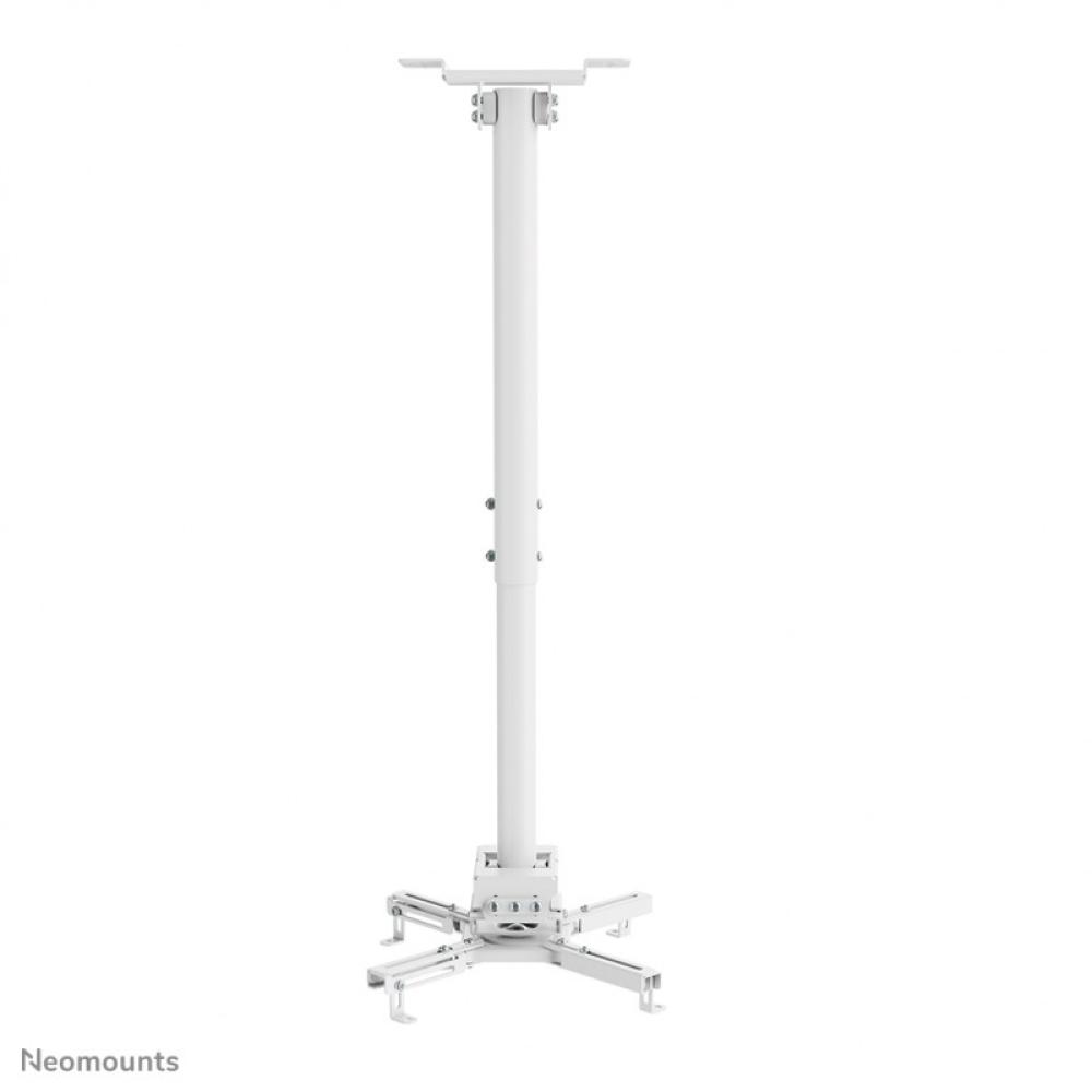 Neomounts - CL25-540WH1 Soporte de techo para proyector - alt. 60,5-90,5 cm - fácil montaje - movimiento completo
