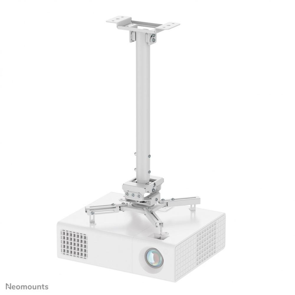 Neomounts - CL25-540WH1 Soporte de techo para proyector - alt. 60,5-90,5 cm - fácil montaje - movimiento completo