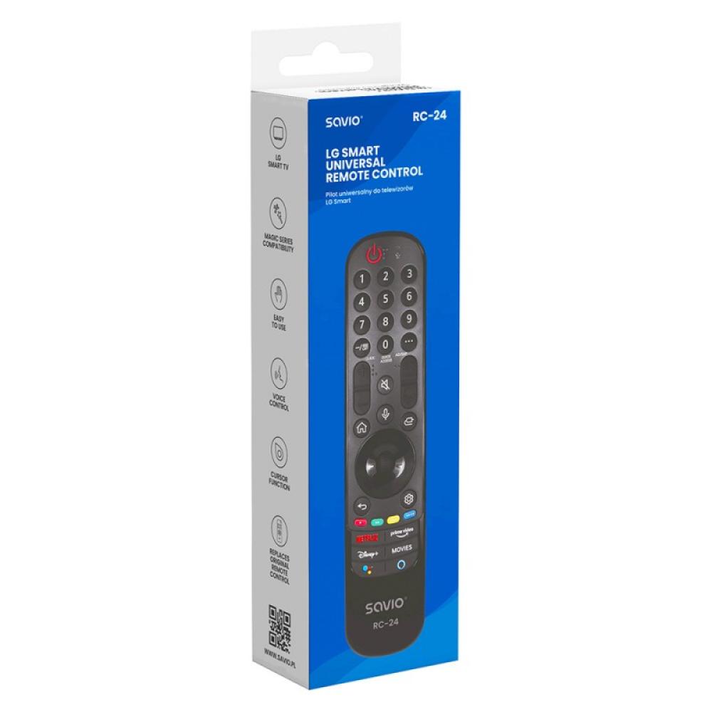 Savio - RC-24 mando a distancia IR inalámbrico TV, Universal Botones