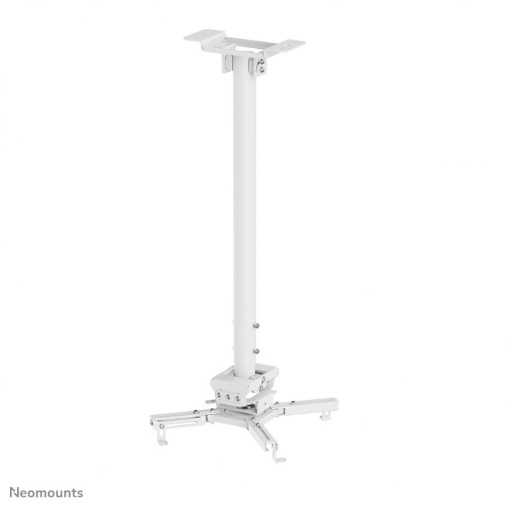 Neomounts - CL25-550WH1 Soporte de techo para proyector - alt. 74,5-114,5 cm - fácil montaje - movimiento completo