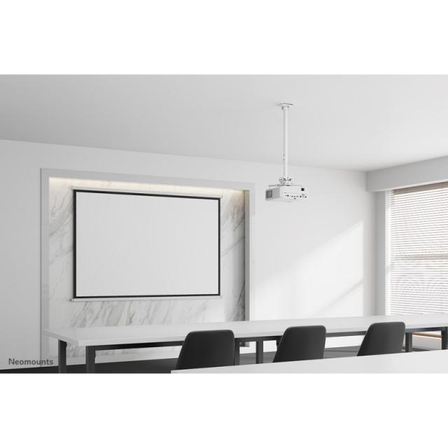 Neomounts - CL25-550WH1 Soporte de techo para proyector - alt. 74,5-114,5 cm - fácil montaje - movimiento completo