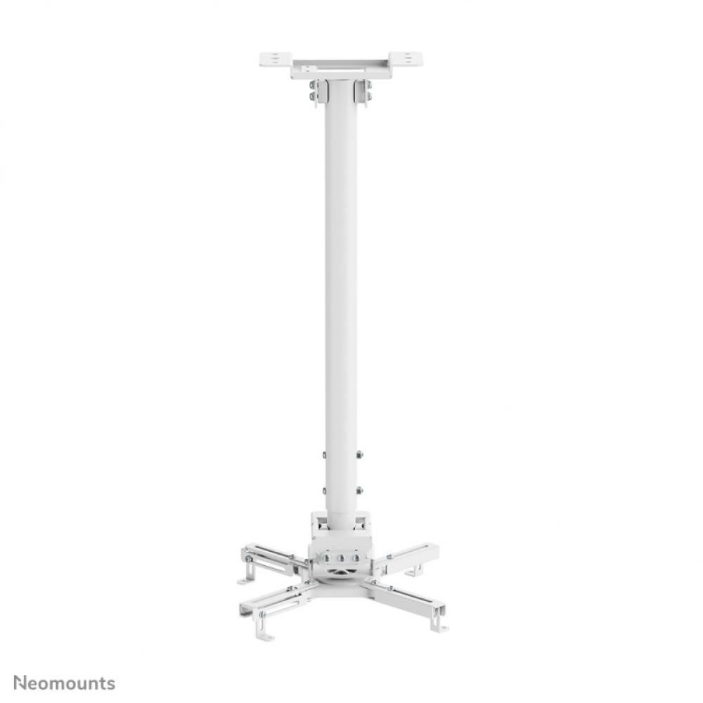Neomounts - CL25-550WH1 Soporte de techo para proyector - alt. 74,5-114,5 cm - fácil montaje - movimiento completo