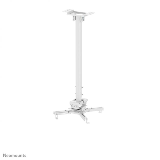 Neomounts - CL25-550WH1 Soporte de techo para proyector - alt. 74,5-114,5 cm - fácil montaje - movimiento completo