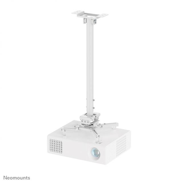 Neomounts - CL25-550WH1 Soporte de techo para proyector - alt. 74,5-114,5 cm - fácil montaje - movimiento completo