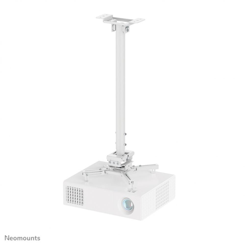 Neomounts - CL25-550WH1 Soporte de techo para proyector - alt. 74,5-114,5 cm - fácil montaje - movimiento completo
