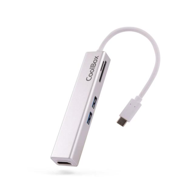 CoolBox - MINIDOCK LITE USB-C ALUMINIO HDMI/3XUSB3.0/SD/MICROSD