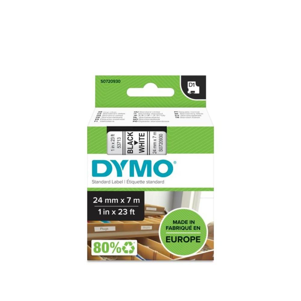 DYMO - D1 - Etiquetas estándar - Negro sobre blanco - 24mm x 7m
