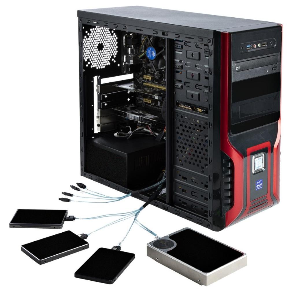 StarTech.com - Tarjeta PCIe de 8 Puertos SATA - Tarjeta Adaptadora de Expansión PCI Express SATA con 4 Controladores de Host - T