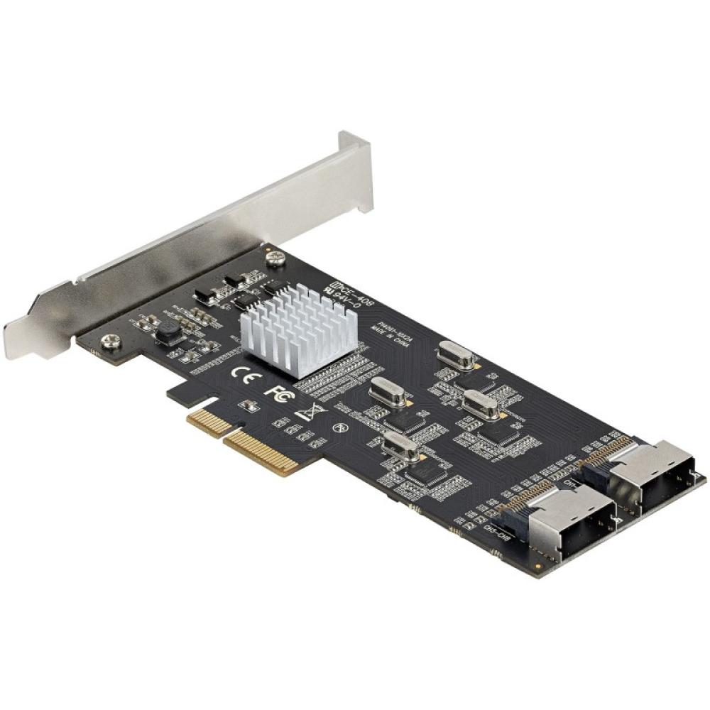 StarTech.com - Tarjeta PCIe de 8 Puertos SATA - Tarjeta Adaptadora de Expansión PCI Express SATA con 4 Controladores de Host - T