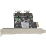 StarTech.com - Tarjeta PCIe de 8 Puertos SATA - Tarjeta Adaptadora de Expansión PCI Express SATA con 4 Controladores de Host - T