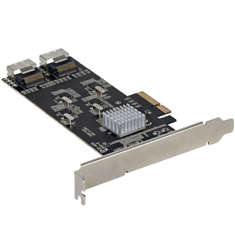 StarTech.com - Tarjeta PCIe de 8 Puertos SATA - Tarjeta Adaptadora de Expansión PCI Express SATA con 4 Controladores de Host - T