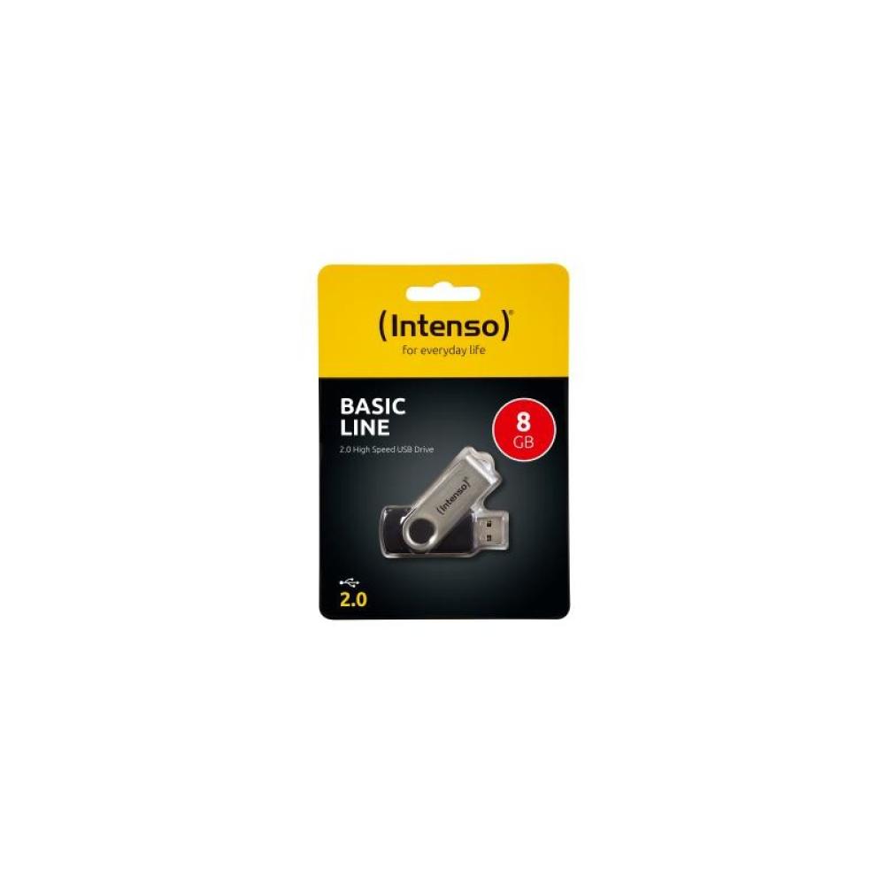 Intenso - Basic Line unidad flash USB 64 GB USB tipo A 2.0 Negro, Plata