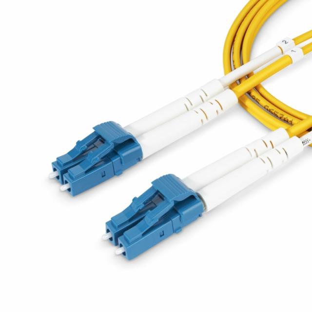 StarTech.com - Cable de Fibra Óptica Dúplex LC a LC (UPC) OS2 Monomodo de 50m - 9/125µm - 100G - Resistente a Dobleces - Low Ins