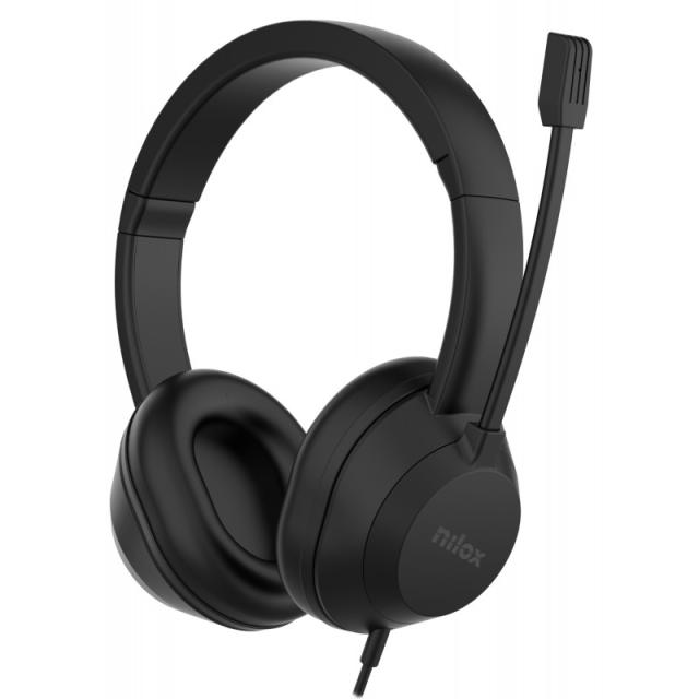 Nilox - NXAUSB02 auricular y casco Auriculares Alámbrico Llamadas/Música USB tipo A Negro