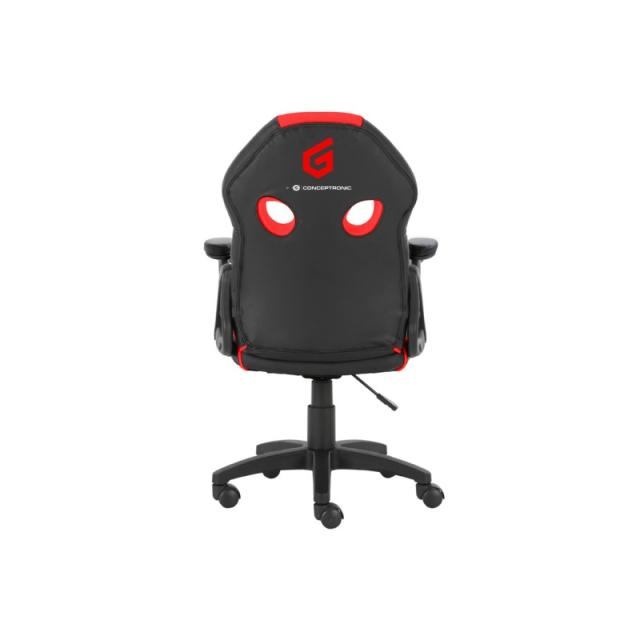 Conceptronic - EYOTA06R silla para videojuegos Silla para videojuegos de PC Asiento acolchado Negro, Rojo