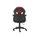 Conceptronic - EYOTA06R silla para videojuegos Silla para videojuegos de PC Asiento acolchado Negro, Rojo