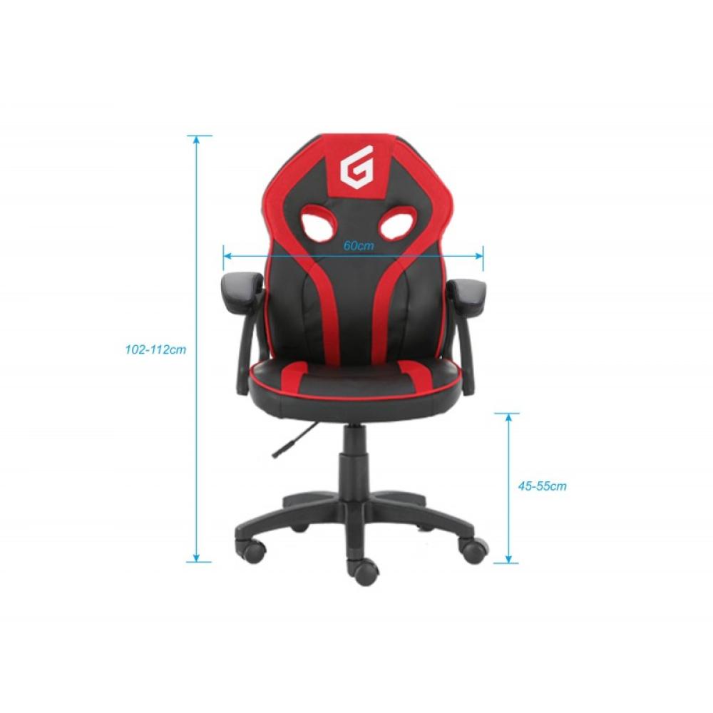 Conceptronic - EYOTA06R silla para videojuegos Silla para videojuegos de PC Asiento acolchado Negro, Rojo